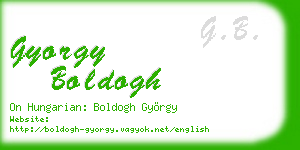 gyorgy boldogh business card