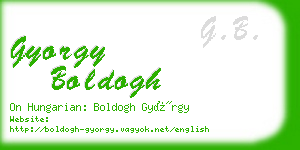 gyorgy boldogh business card